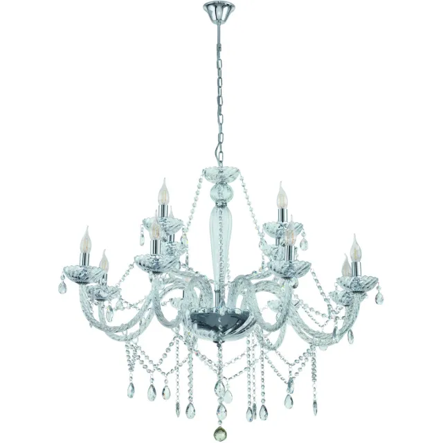 Stars of Light Basilano 1 Kroonluchter Hanglamp - E14 - Ø 100 cm - Chroom