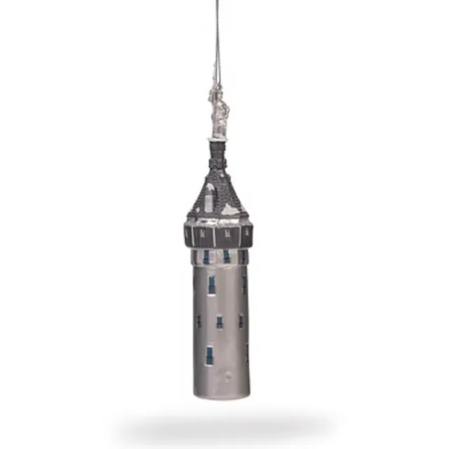 De Ballen Uit.. Kerstbal Riddertoren Kasteel de Haar – Handgemaakt glazen ornament in zilver Multiclor