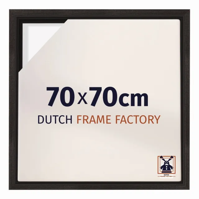 Dutch Frame Factory Baklijst 70x70 cm - Eiken Donker - Geschikt voor Canvasdoek - MDF Baklijst Lausanne