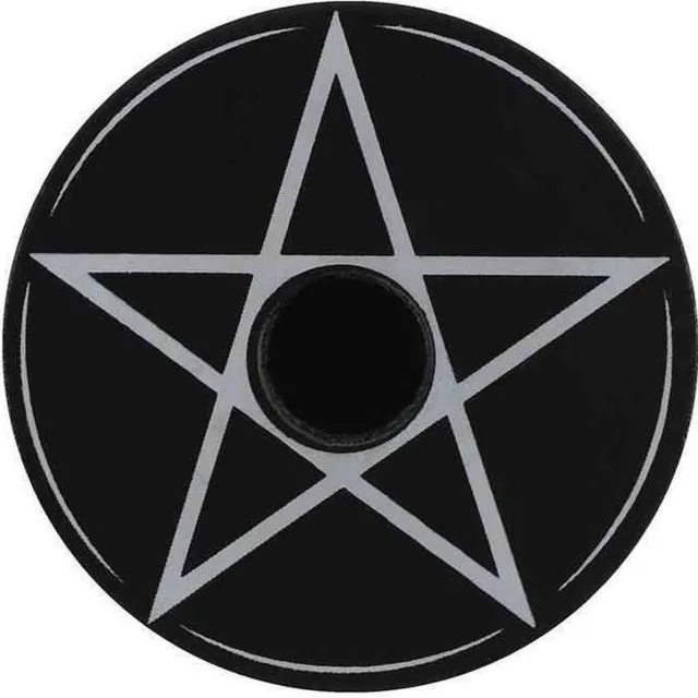 Something Different Kaarsenstandaard Pentagram Spell Zwart - Heks - Kaarshouder