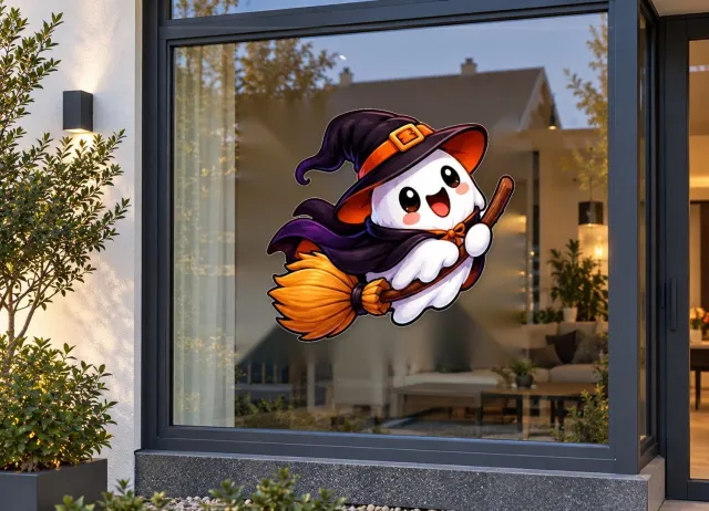 De Stickerman Halloween Raamsticker 30cm Breed Herbruikbaar Weerbestendig (KV3) Multi