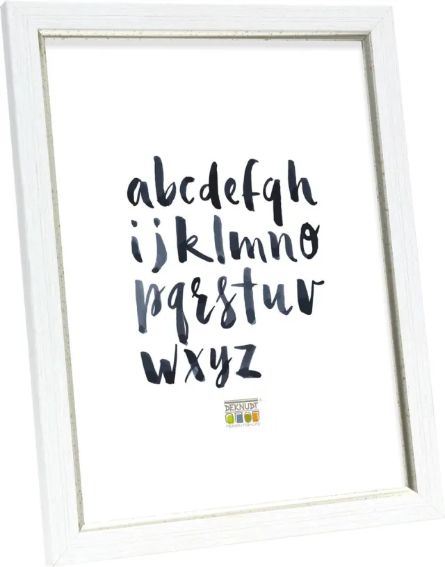 Deknudt Frames fotolijst S46AF1 - witte schilderlook - biesje - 18x24