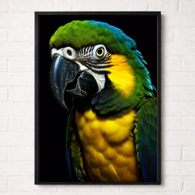 Kleurmedia Blauw-Gele Ara Poster - Vogelportretten Collectie - Dieren Posters - A2+ 43,2 x 61 cm