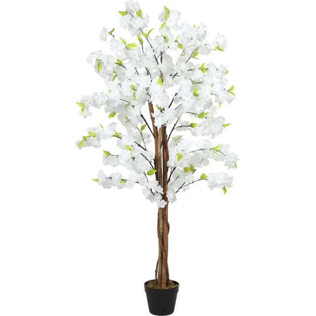 Kunstpalm Witte Bloesemboom | 160cm – Kunst Bloemboom – Nep Bloesemboom – Bloesemboom met witte bloemen – Extra Vol – Onderhoudsvrij