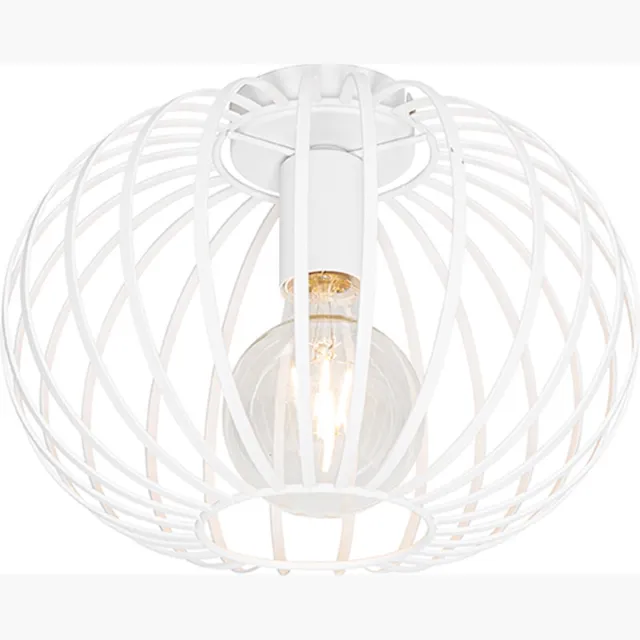 QAZQA johanna - Design Plafondlamp - 1 lichts - Ø 30 cm - Wit - Woonkamer | Slaapkamer | Keuken