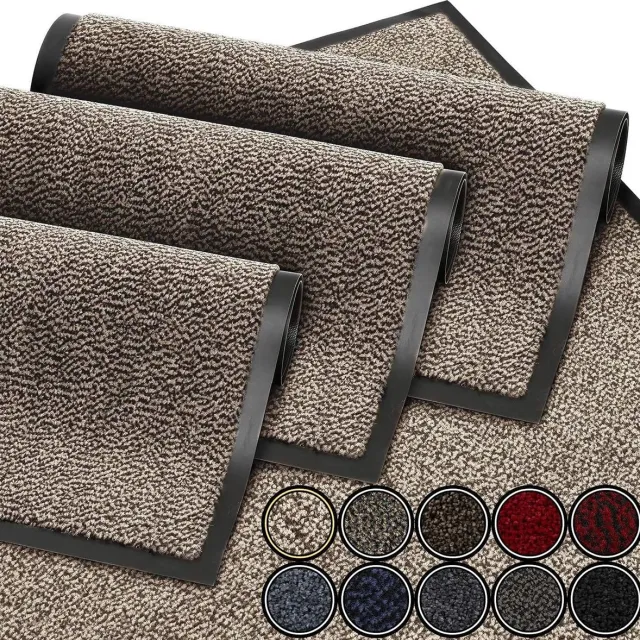 GadHome Deurmat Beige Grijs 60x90 cm | Entree Deurmat Waterdicht Wasbaar Duurzaam Vuilvanger | Antislip Vuilvanger Deurmat voor Voordeur, Hal, Entree, Keuken, Slaapkamer