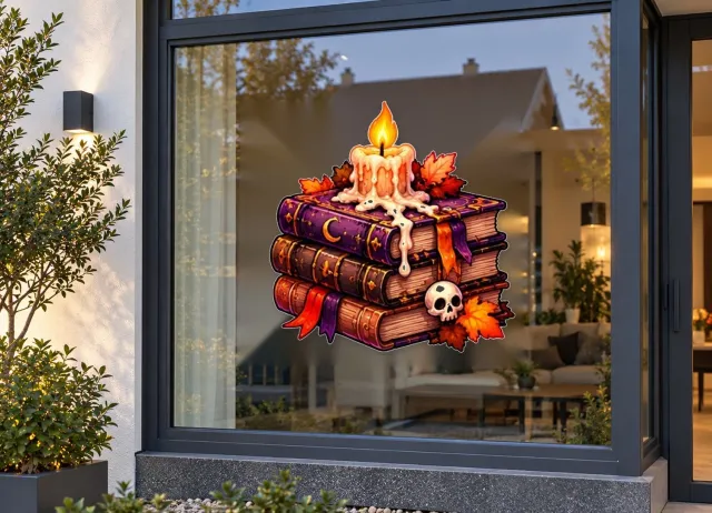 De Stickerman Halloween Raamsticker 100cm Breed Herbruikbaar Weerbestendig (CV15) Multi