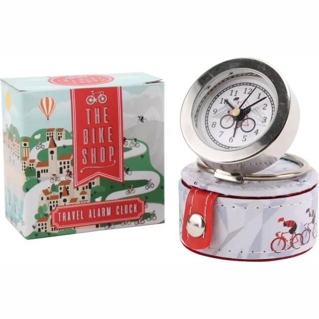 CGB Giftware CGB THE BIKE SHOP TRAVEL ALARM CLOCK Silver