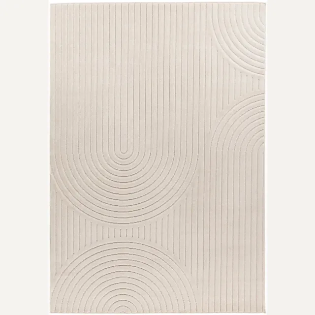 Dutch XXL Japandi Vloerkleed | Tapijt | Viva | Bogen | Crème | 160x230 cm