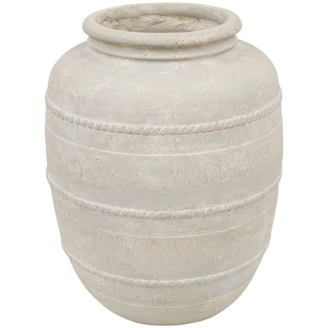 Atmosphera Créateur d'intérieur® Grote kruikvormige vaas van magnesiumoxide ROMIA Blanc