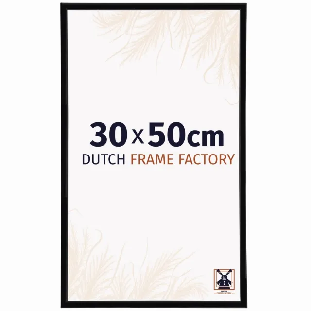 Dutch Frame Factory Fotolijst 30x50 cm - Kunststof - Zwart Hoogglans - Angers
