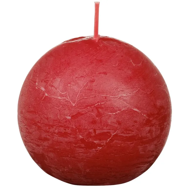 Bolsius Rustiek bolkaars - Ø76mm - Delicate Red Rood