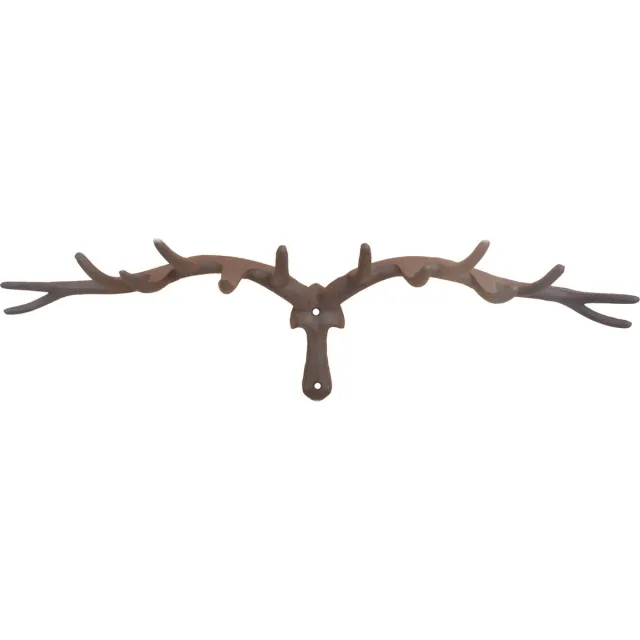 Esschert Design BMPdesign - Gietijzeren Kapstok als Hertengewei - 65 cm Roestbruin,donkerbruin