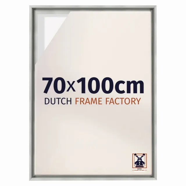 Dutch Frame Factory Baklijst 70x100 cm - Zilver Mat - Geschikt voor Canvasdoek - MDF Baklijst Lausanne