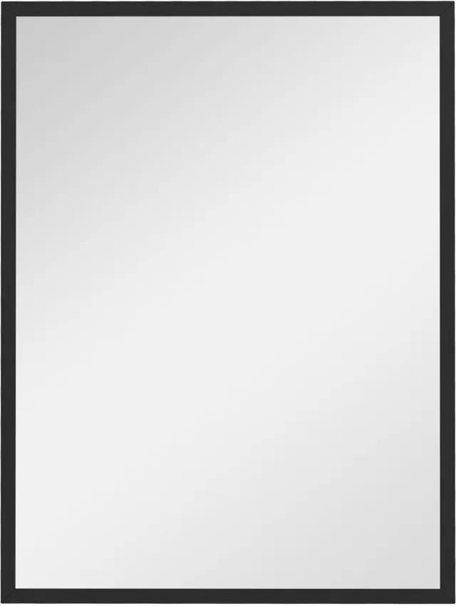 Homona Wandspiegel - Rechthoekig - Met MDF-frame - Horizontaal en verticaal monteerbaar - 60 x 80 cm - Zwart