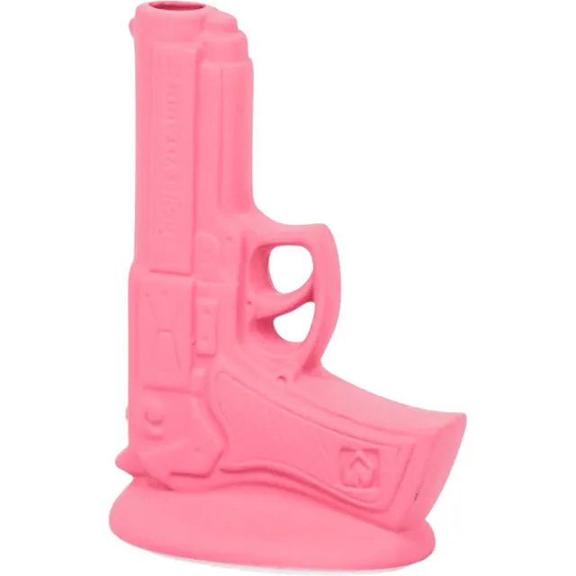 Housevitamin Vaas - Pistool Neon Roze Keramiek 15x9x23cm