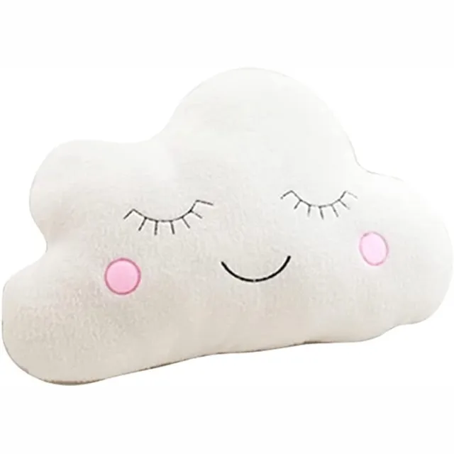 Daity Zacht pluche sterrenkussen - maanwolk - fris kussen - bedkussen - thuiskantoor - bank - autostoelkussen - feestartikelen (wolk (55 * 45) cm - wit)