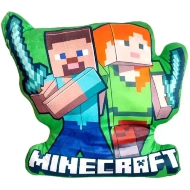 Minecraft sierkussen Duo 3D shaped 40 cm Groen