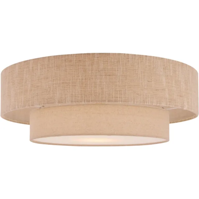 Chericoni Verlichting Chericoni Trilo Plafondlamp - Ø57 cm - Beige, Zand - Katoen, Linnen