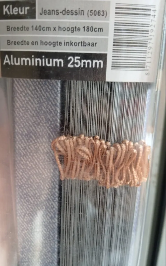 Karwei Aluminium jaloezie - aluminium - 25mm - jeans dessin - 140 breed x 180 lang jeans blauw