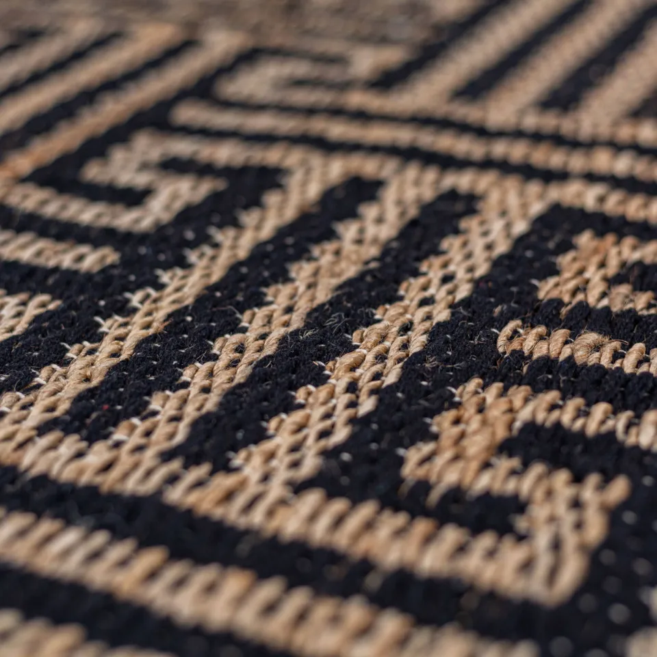 Flair Rugs Meander jute vloerkleed zwart, foto 3
