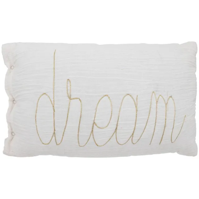Atmosphera Créateur d'intérieur® Kussen met afneembare hoes van katoenen gaas LILI Blanc