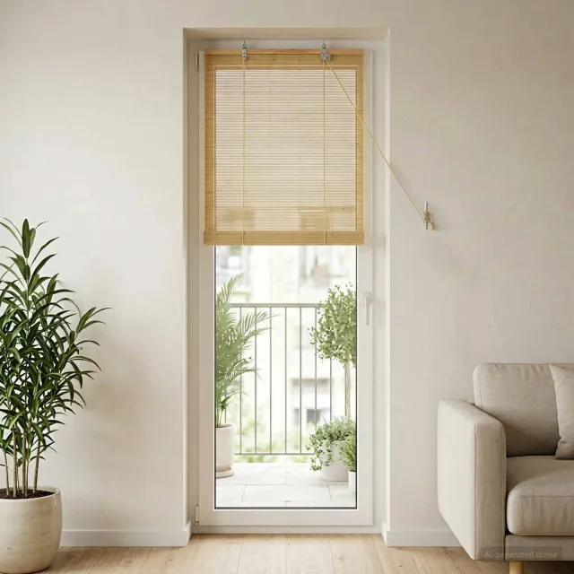 vidaXL Rolgordijn Naturel 50 x 220 cm Bamboe