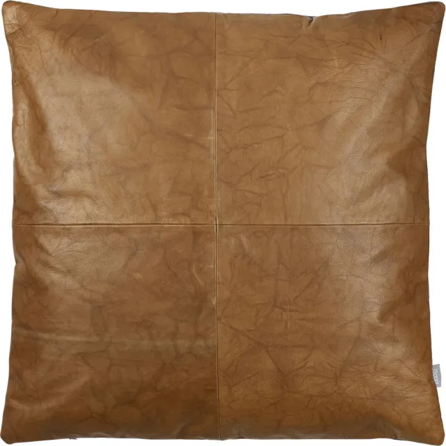 Södahl Lodge leather Cushion 60 x 60 cm Black/tobacco