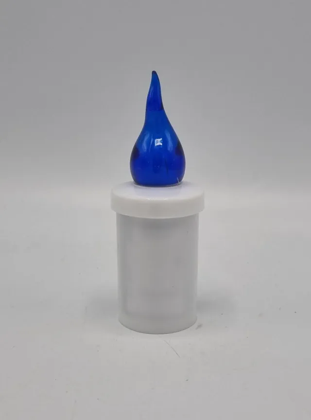 Subito Led kaars - S5 - Blauw - 1440 branduren - Inclusief batterijen - Flikkerend vlam - Grafkaars - Graflichtje - Herdenkingslicht