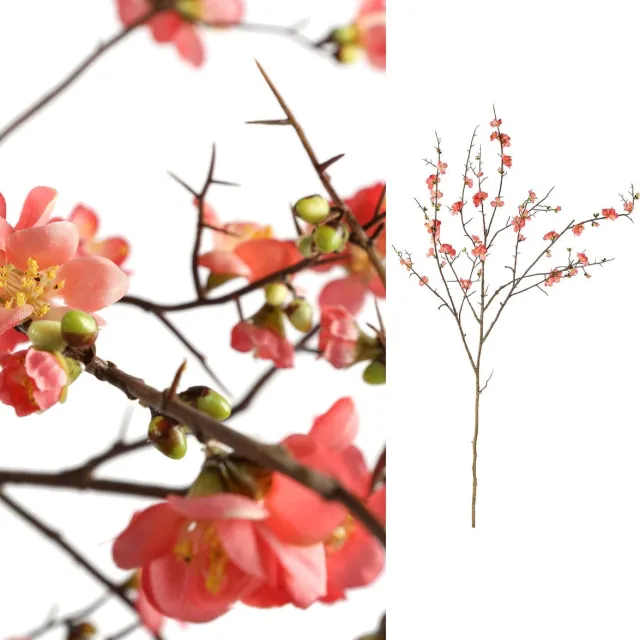 PTMD Kunstbloem Bloesem - 90x60x140 cm - Plastic - Roze