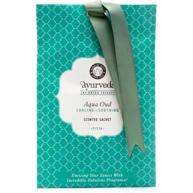 Song of India potpourri geurzakje aqua oud 4 stuks blauw