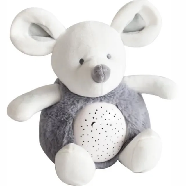 Dou Dou et Compagnie DOUDOU ET COMPAGNIE 3 lampjes - NACHTLICHT MUIS muziek - Natuurlijk geluid Wit