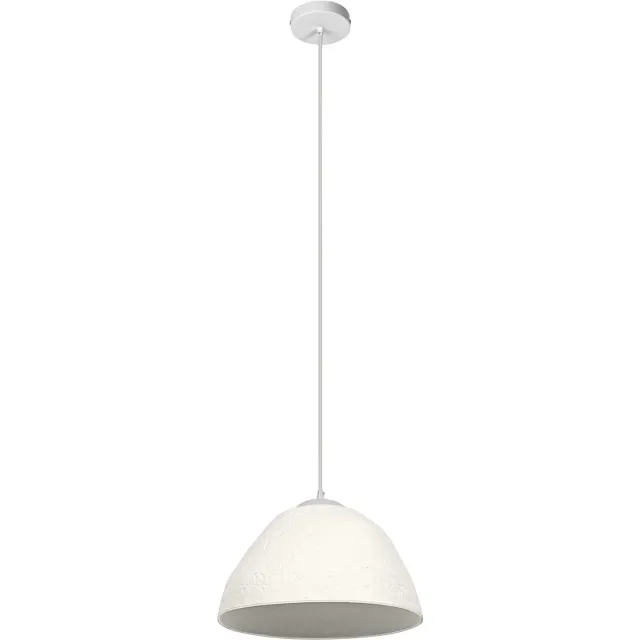 Osram hanglamp Decor Camel Bell wit van metaal en papier-maché, E27, 375 mm diameter, lampenkap van gerecycled materiaal, duurzaam dankzij vervangbare lichtbron, eenvoudig te installeren