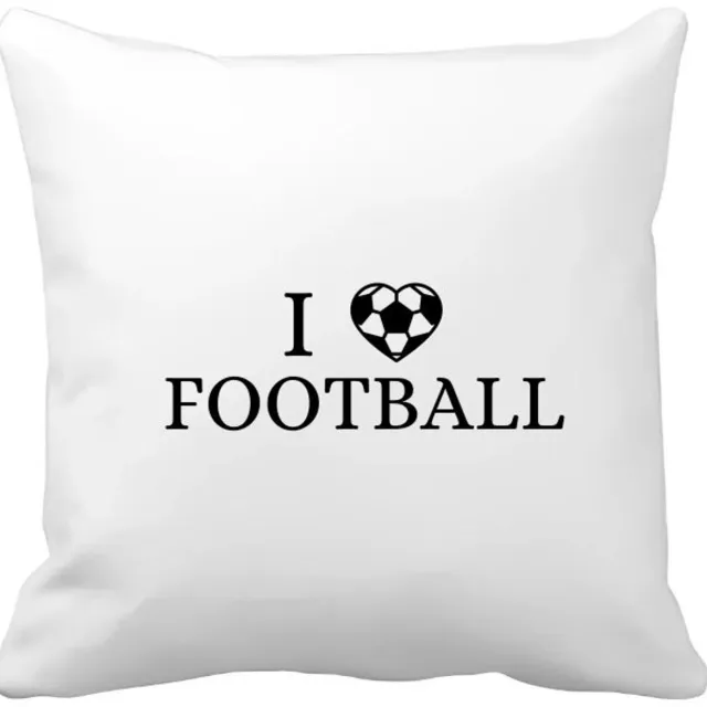 Akyol i love football Kussen hoes - Voetbal - voetballers - sport - atleten - kado - cadeau - 40 bij 40 cm Multicolor