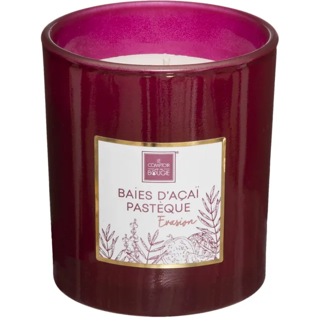 Atmosphera Acai Berries Watermeloen Geurkaars Zoete Geur Sappige Watermeloen Exotische Frisheid Acai Bessen Bordeaux
