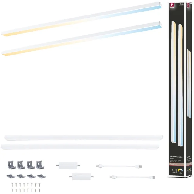 Paulmann LED-onderkastverlichting Inline Uitbreidingsset Tunable White 2x6W 550x26 mm 2x500lm 24V Wit mat