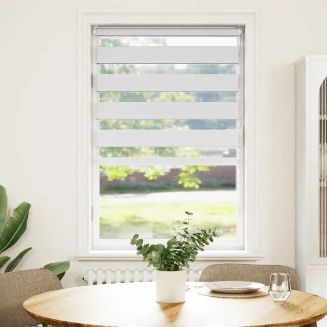 vidaXL Zebra Blind 90x100 cm stofbreedte 85,9 cm polyester wit