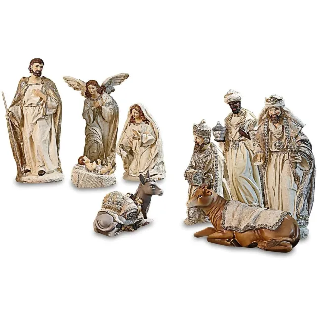 Loberon Figuur set van 9 Liré crème