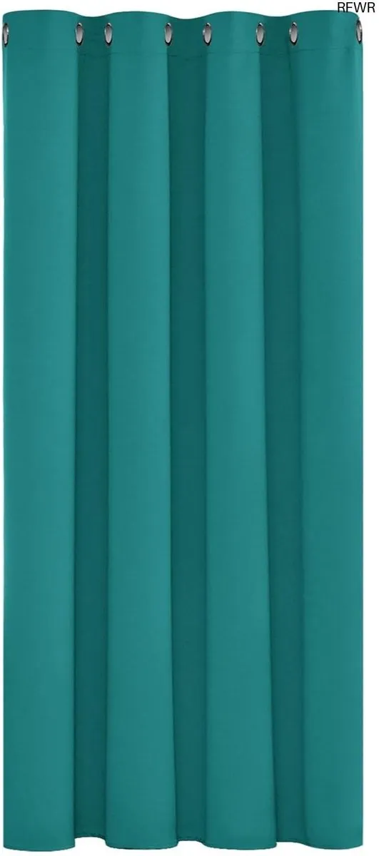 RFWR Verduisteringsgordijnen met Ringen - Turquoise Thermische Gordijnpanelen voor Slaapkamer 132x138 cm