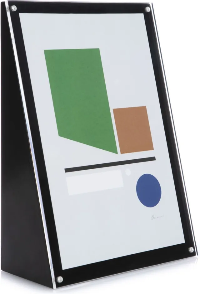 XLBoom Angolo Fotolijst 30x21cm Black - Fotolijst uit hout - Beschikbare kleuren: WHITE / BLACK / WALNUT - Design fotokader Zwart