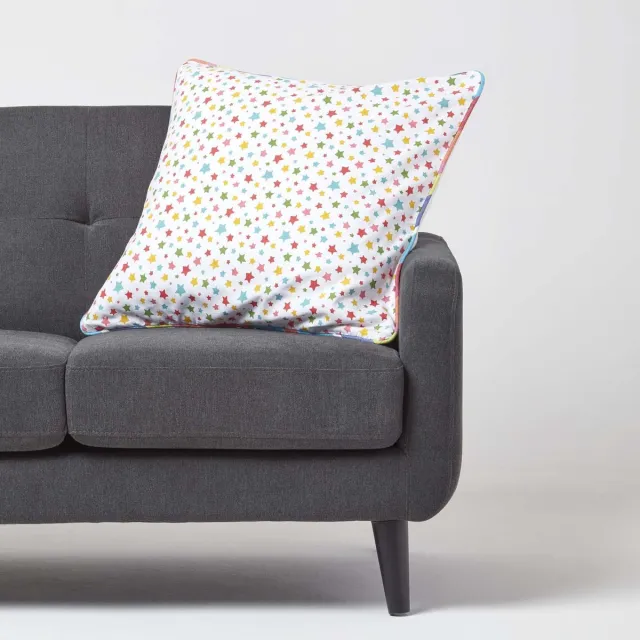 Homescapes Ster Katoenen Kussenhoes Met Rits 60 x 60 cm Multi
