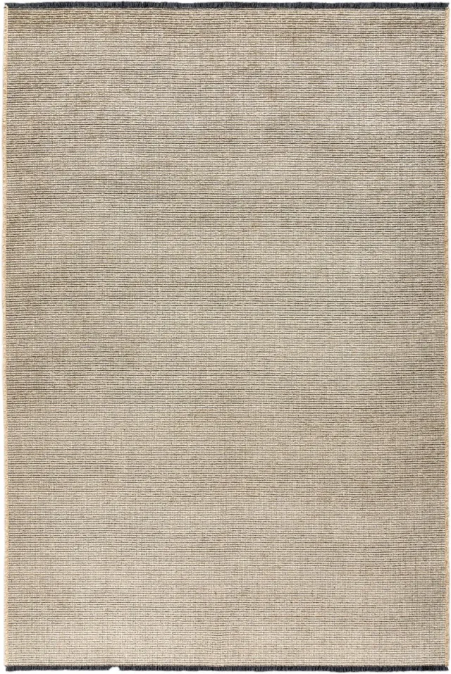 Padiro laagpolig vloerkleed met zachte uitstraling 120 x 170 cm - crème / offwhite - modern effen ontwerp - voor binnen en buiten - van polyester en katoen beige