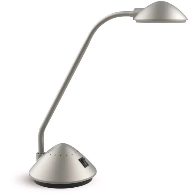 Maul Bureaulamp MAULarc LED 3.000 K standvoet zilver zilver|zwart