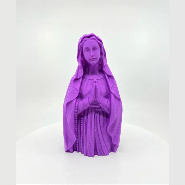 Kaarsj.Es Maria kandelaar voor (led)kaarsen, unieke kleuren, 3d geprint Goud