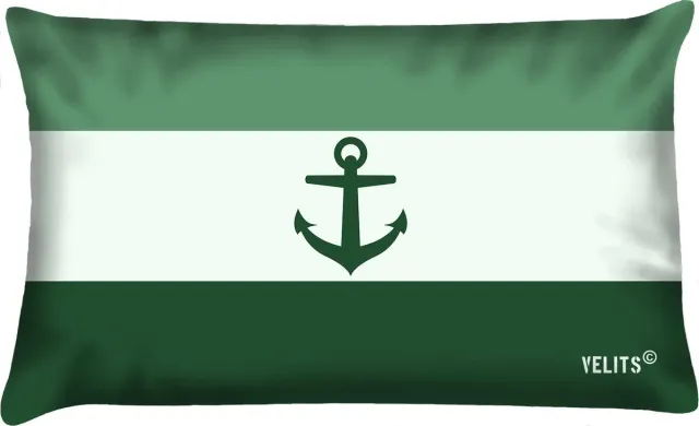 Velits outdoor Sierkussen - Buitenkussen Groene Vingers Waterafstotend Bootkussen Nederlandse Vlag - Groen - 60 Cm X 40 Cm