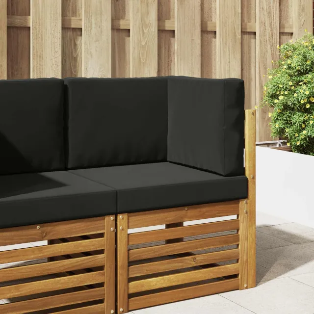 vidaXL Buiten bankkussen Polyester Zwart 60 x 60 cm