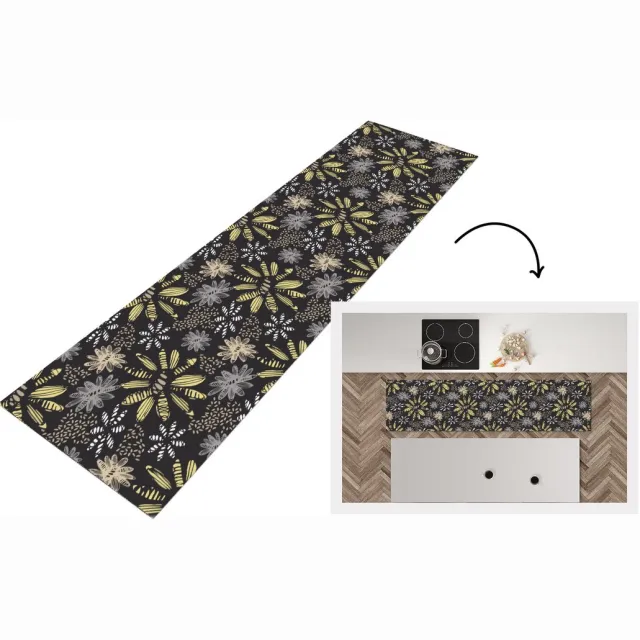 KitchenYeah Keukenloper - Loper keuken - Abstract - Bloemen - Patronen - 120x50 cm - Keukenloper vinyl multicolor, foto 7
