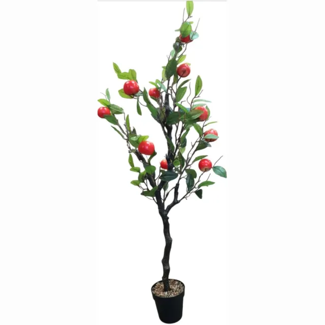 Mica Decorations kunstplant appelboom H120xD50cm Groen rood