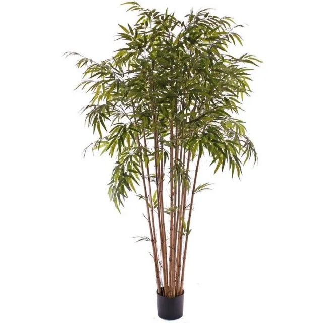 Bellatio Flowers & Plants Kunstplant - bamboe - tropische boom - 130 cm Groen