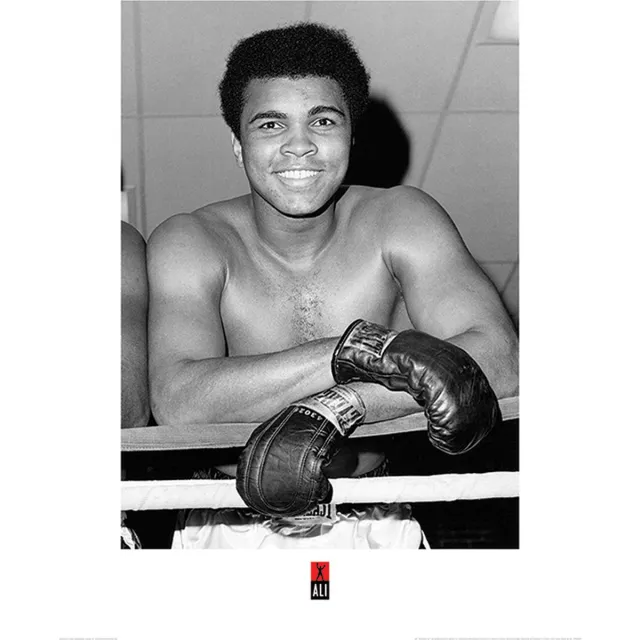 Muhammad Ali Pyramid Poster - Muhammad Ali Smile - 80 X 60 Cm - Multicolor Zwart